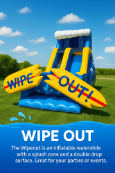 19' Wipeout Water Slide